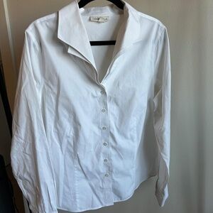 White Double Collar Button Up